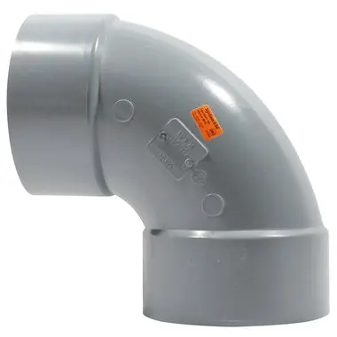 IPEX 197125 Elbow 90deg CPVC Long Sweep 6 Inch Flue Gas Venting Hub x Hub System 636