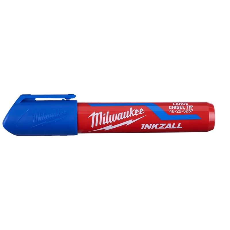 Milwaukee 48223257 Inkzall Large Chisel Tip Blue Marker