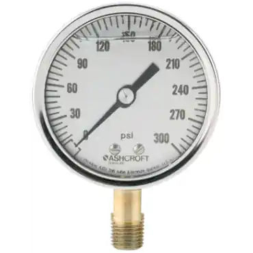 Ashcroft 251009AWL02L300 Duralife Pressure Gauge 0-300 psi