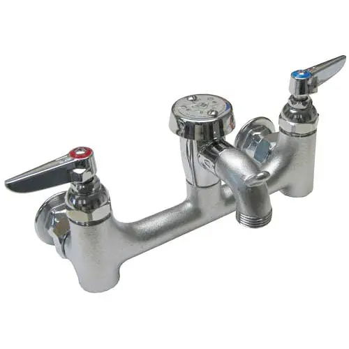 T&S Brass B-0674-BSTR Service Sink Faucet Wall Mount 8 Centers Vac. Breaker Replacement MPN
