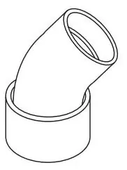IPEX 397223 3 x 45D PVC Fgv Elbow Spigot x H System 1738