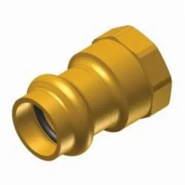 Apollo 10075780 Adapter 803R Female Reducing Small Diameter Lead Free Brass 1/2 x 3/8 Inch Press x Female