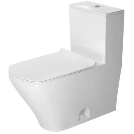 Duravit 2157012005 Toilet DuraStyle 1 Piece HygieneGlaze White Elongated 28-1/2 Inch 1.32 Gallons per Flush 12 Inch Rough-In
