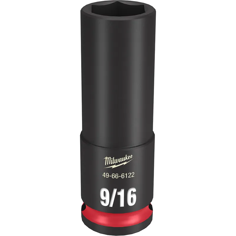 Milwaukee 49666122 SHOCKWAVE Impact Duty 3/8 Drive 9/16 Deep 6 Point Socket