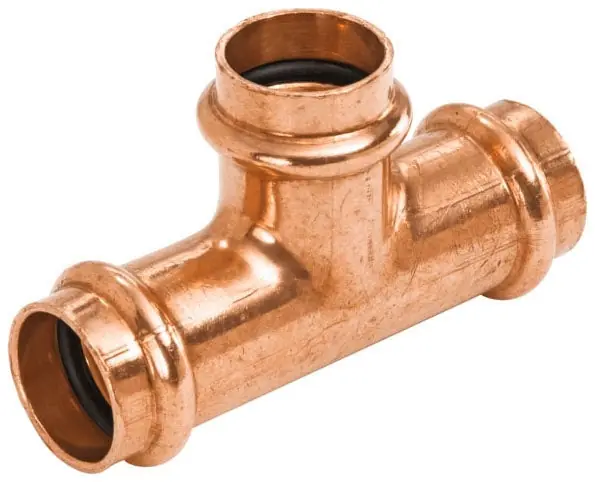 Nibco PC611-2X2X1 Reducing Tee 2 x 2 x 1 Inch Wrot Copper Press x Press x Press