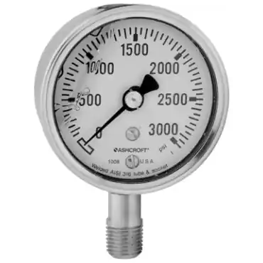 Ashcroft 631008SL02L160 Type 1008SL Stainless Steel-Case Gauge