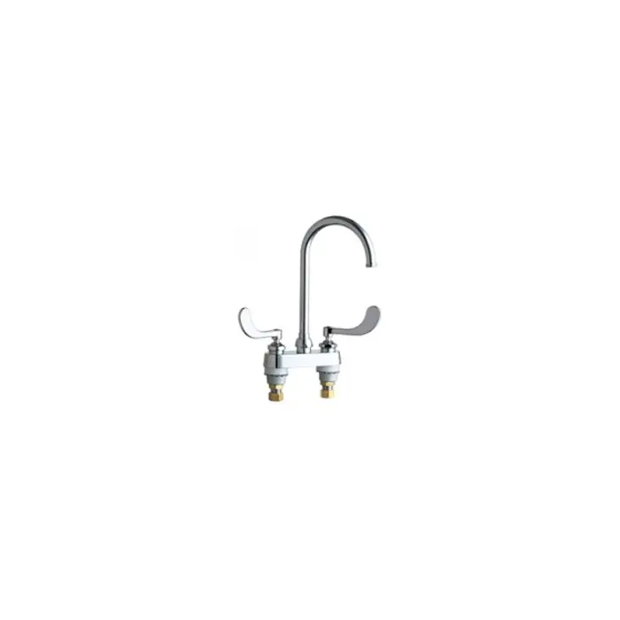 Chicago Faucets 895-317GN2AFCABCP Two Handle Kitchen Faucet in Polished Chrome