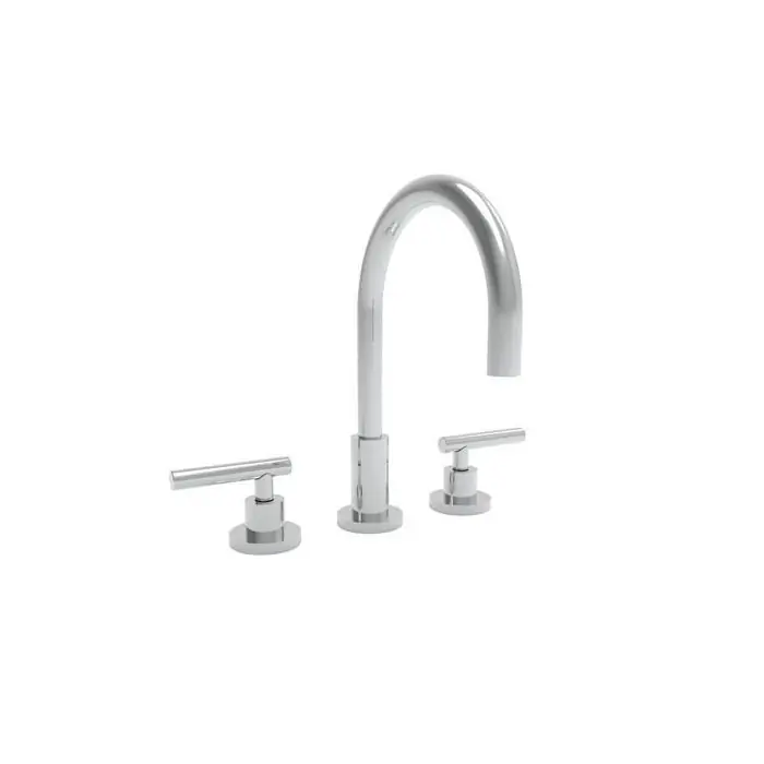 Newport Brass 990L/15 East Linear Two Handle Widespread Bathroom Sink Faucet in Polished Nickel - Natural