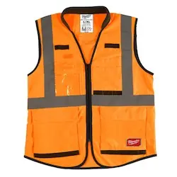 Milwaukee 48-73-5091 High Visibility Orange Performance Safety Vest - S/M
