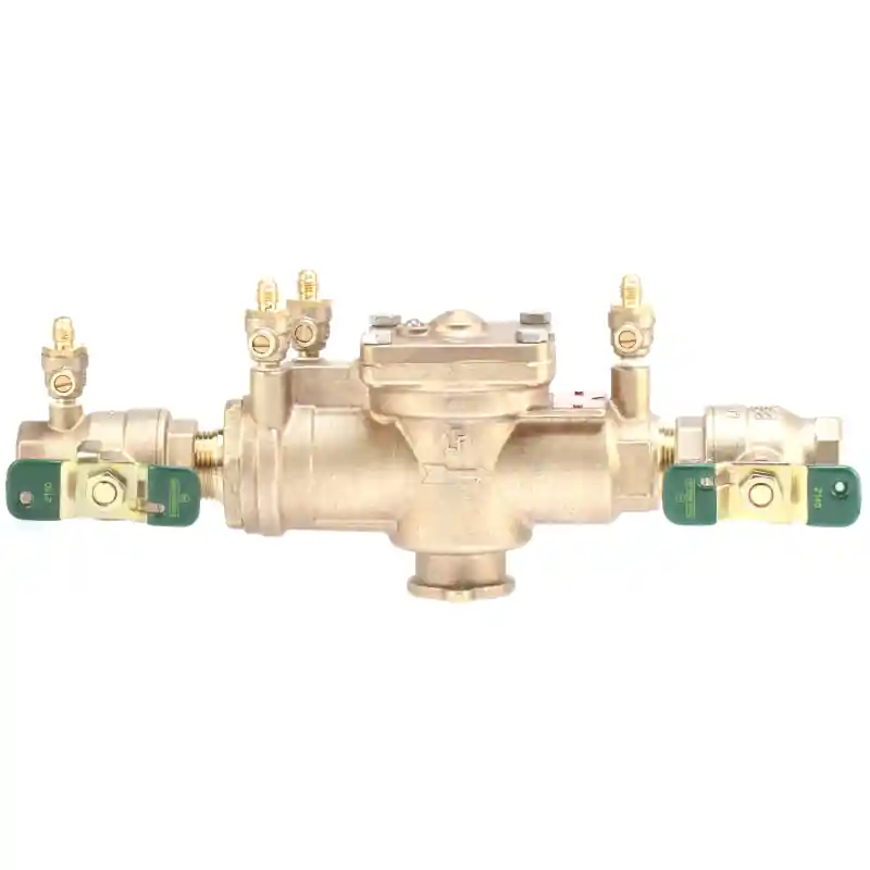 Watts Regulator 1-1/2-LF009M2-QT Backflow Preventer LF009 Reduced Pressure Zone Assembly 1-1/2 Inch Lead Free Bronze Quarter Turn FNPT