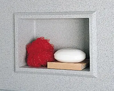 Swan AS1075.010 7-1/2 x 4-1/8 x 10-3/4 Wall Mount Bathroom Recessed Accessory Shelf
