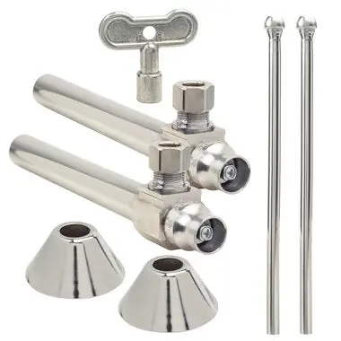 BrassCraft SCS400AX-C 3/8 x 12 in. Lavatory Supply Kit with Loose Key Polished Chrome