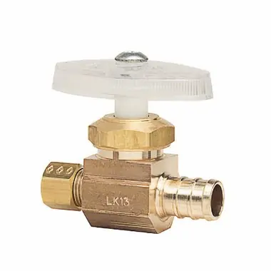 BrassCraft BRPX04XR Straight Stop Valve 1/2 x 1/4 Inch F1807 x OD Compression