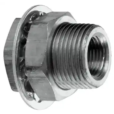 Dixon Valve & Coupling 207BH2 1-8 Brass Fem NPTF Bulkhead Cplg