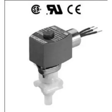 ASCO 8360G071 Solenoid Valve 8360 3-Way Plastic 1/4 Inch OD Compression 120 Alternating Current NBR