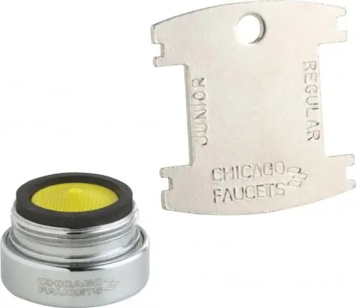 Chicago Faucets E37VPJKABCP Vandal Proof Non-Aerating Outlet Pressure Compensating Laminar Flow