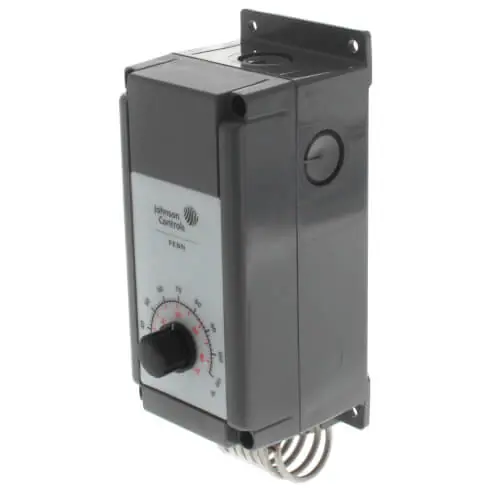 Johnson Controls A19PRC-1C SPDT Coiled Bulb Temperature Control w/ Knob Range Adjuster 30 - 110F 3F Differential