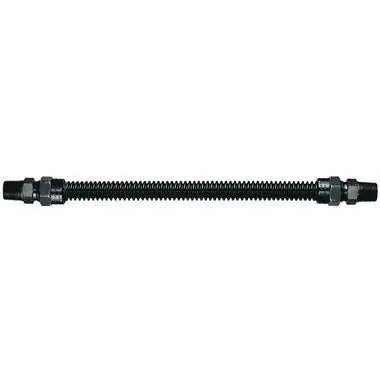 Dormont 10A-3131-12 Gas Connector 10A 1/2x12 MIP Stainless Steel Black