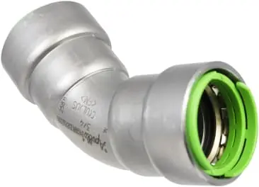 Apollo PWR7480275 Powerpress, Press Elbow, Non-Gas, 1-1/4 inch x 1-1/4 inch, Press x Press, 45 Degree, Model 406