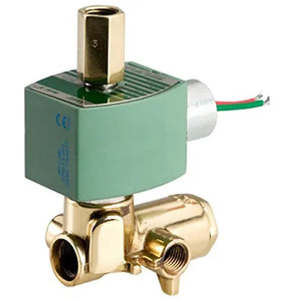 ASCO EFHT8345G001 Solenoid Valve 8345 Brass 1/4 NPT 4 Way Single Solenoid 120AC