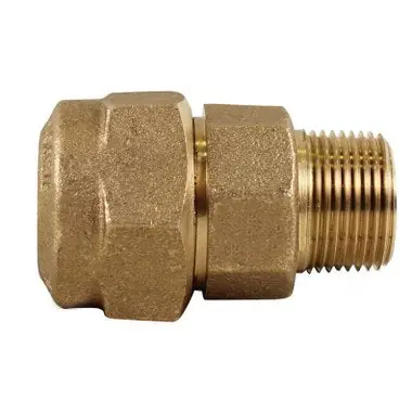 AY McDonald 74753Q-1121 Adapter Lead Free Brass 1-1/2 x 1 Inch Q CTS x MPT