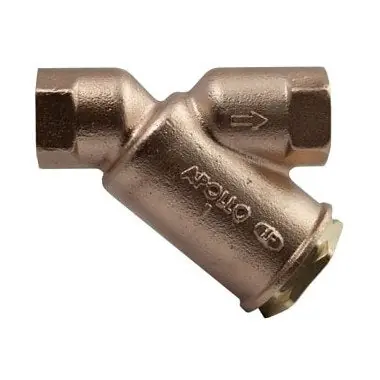 Apollo 59LF00302 Y Strainer 1/2 Inch Lead Free Bronze with 1-1/4 Inch Tapped Cap 50 Mesh
