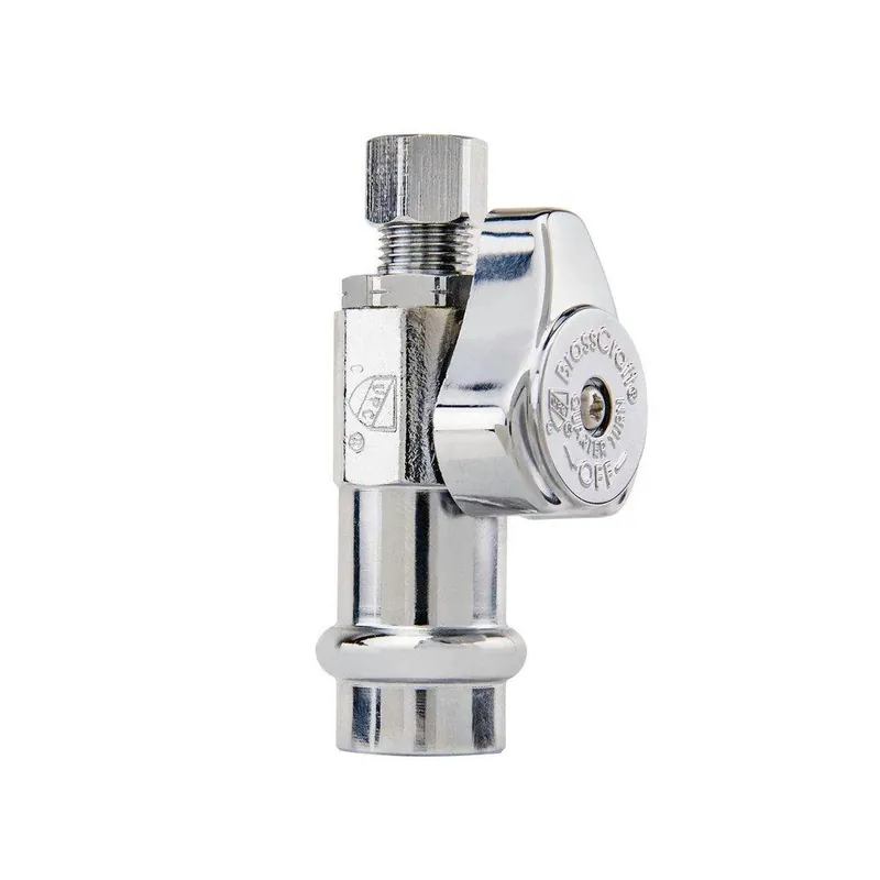 BrassCraft G2CP04XC1 1/2 x 1/4 in. Press x Compression Straight Supply Stop Valve in Chrome