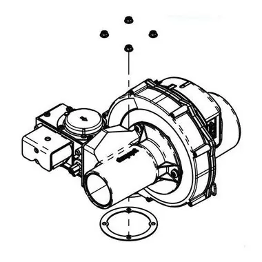 Burnham 107944-01 Comb Assy, Blower & Nat Gas Valve ASPN-85