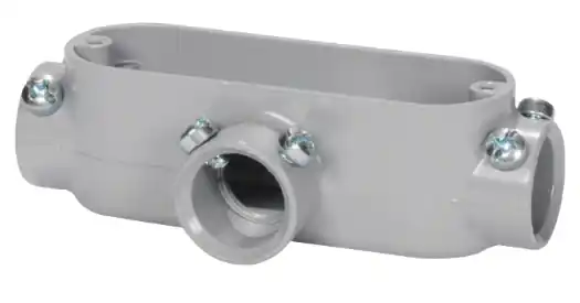 Steel Electric Products T4AT 1-1/4 Inch Die-Cast Copper Free Aluminum Tee Hub Type T Conduit Body