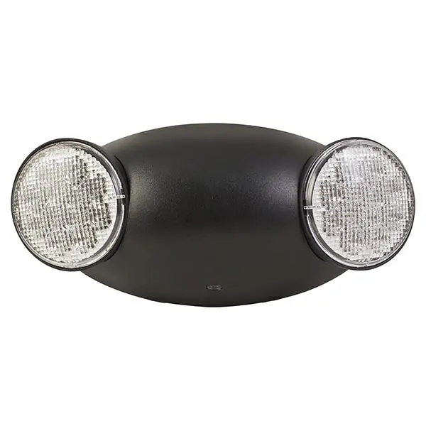 Hubbell Lighting CU2B Compass TradeSELECT Emergency Lighting Fixture, Black Housing, 0.54/0.56 W LED Lamp, 120/277 VAC, 2 Heads