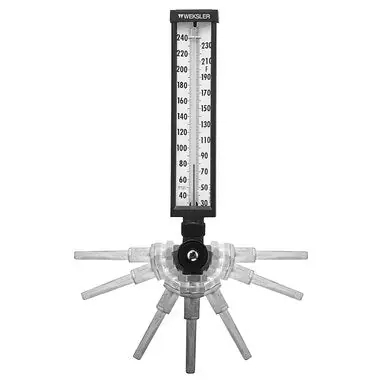 Ashcroft A935AF5 Thermometer Mercury Free 30 to 240 Degree Farenheit Adjust Angle 3-1/2 Inch Stem