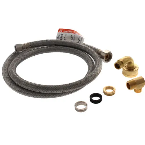Fluidmaster 1W48CUK Dishwasher Flexible Water Connector 1/2 x 3/8 x 48 in.