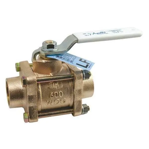 Apollo Valves 82LF20501 82LF-200 Series 1 in. Bronze Full Port Solder 600# Ball Valve