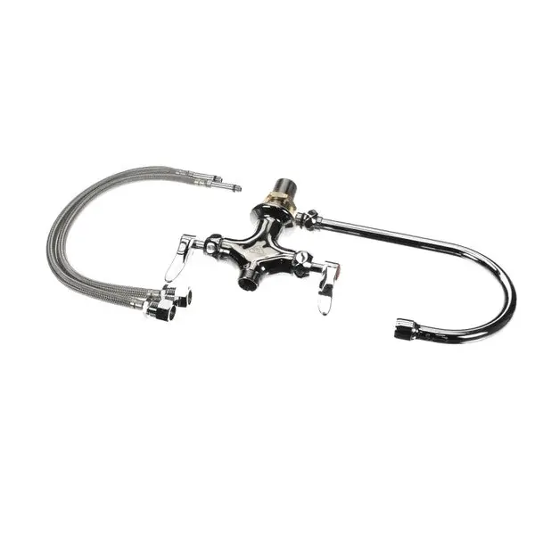 T&S Brass B-0300-CR Double Pantry Manual Faucet 7.84 gpm Flow Rate 8 in Outlet Hose