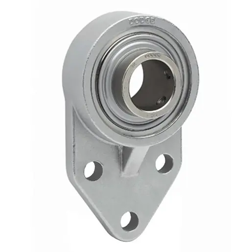 Dodge FB-SCFS-107-SHFS Food Grade Flanged Bracket Ball Bearing Unit - 1-7/16 in Bore, 3-Bolt Bracket Mount, Set Screw Locking, Stainless Steel Housing Material