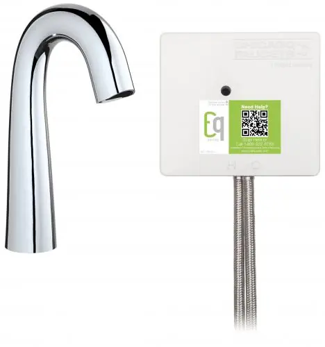 Chicago Faucet EQ-C11B-23ABCP Lavatory Faucet EQ Thermostatic SSPS High-Arc Chrome 1 Hole