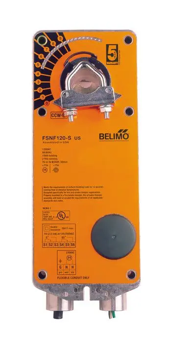 Belimo FSNF120-SUS Fire And Smoke Actuator, 70 in-lb