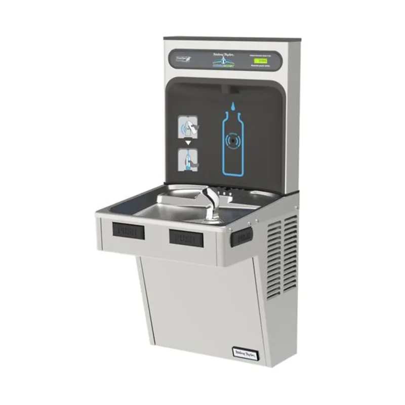 Halsey Taylor HTHB-HAC8SS-NF HydroBoost Bottle Filling Station & Single ADA Cooler Non-Filtered Refrigerated Stainless Steel