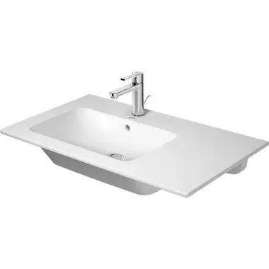 Duravit 2345830000 Lavatory Sink ME by Starck Wall Mount Left with Overflow 19-1/4 x 32-5/8 Inch Rectangle White 1 Hole