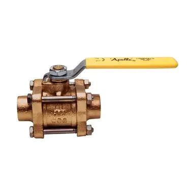 Apollo 82204F3 82-200 Series 3/4 in. Bronze Dual Port Solder 600# Ball Valve