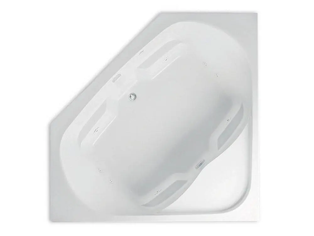 Aquatic 3860620V-WH Builder's Choice 60 x 60 in. Soaker Drop-In Bathtub Center Drain in White