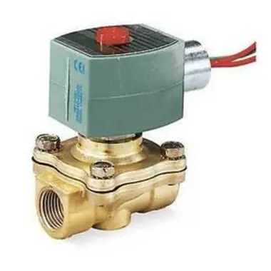 ASCO EF8210G095 Solenoid Valve 8210 2-Way Brass 3/4 Inch NPT Normally Closed 120 Alternating Current NBR
