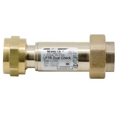 Watts Regulator LF7RU2-2-1 Backflow Preventer LF7R 1 Inch Lead Free Bronze Dual Check Union FNPT 175 Pounds per Square Inch for Light Commercial and Residential