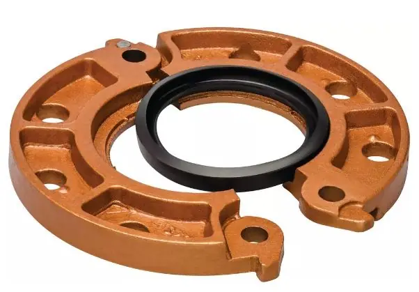 Victaulic L020641PP0 Style 641 2 x 39/50 in. Grooved x Flanged Alkyd Enamel Ductile Iron Adapter