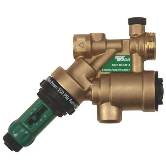 Taco 3450-T1 Feed Regulator Combination with Backflow Preventer Valve 1/2 Inch NPT 150 Pounds per Square Inch