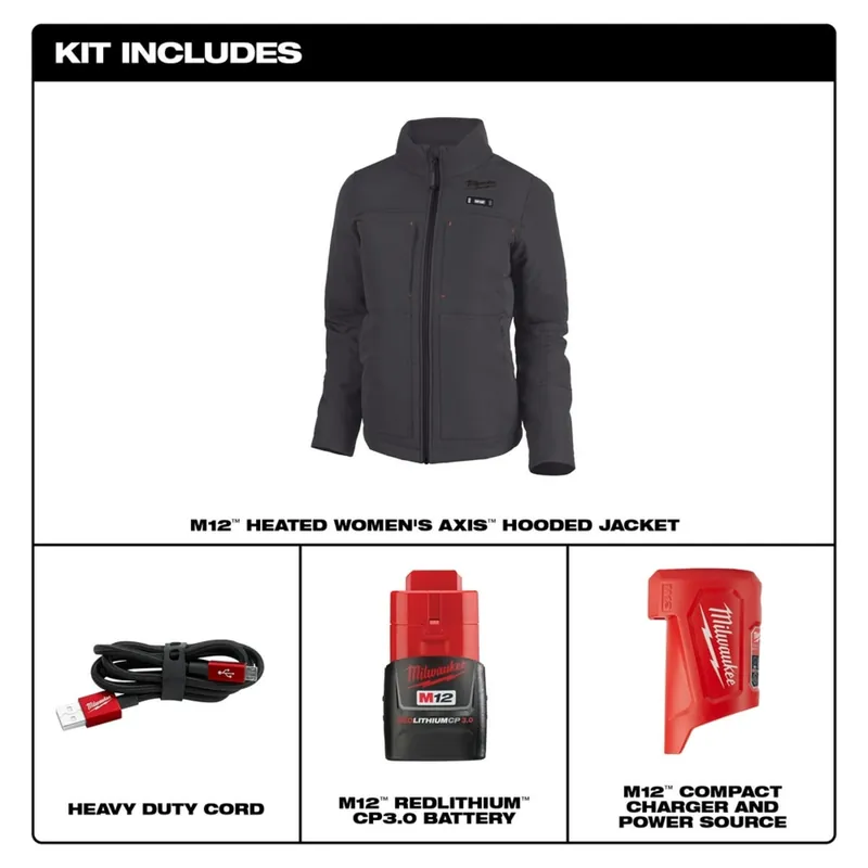 Milwaukee Tool 234G-21XL Women's Heated Jacket Kit Gray XL
