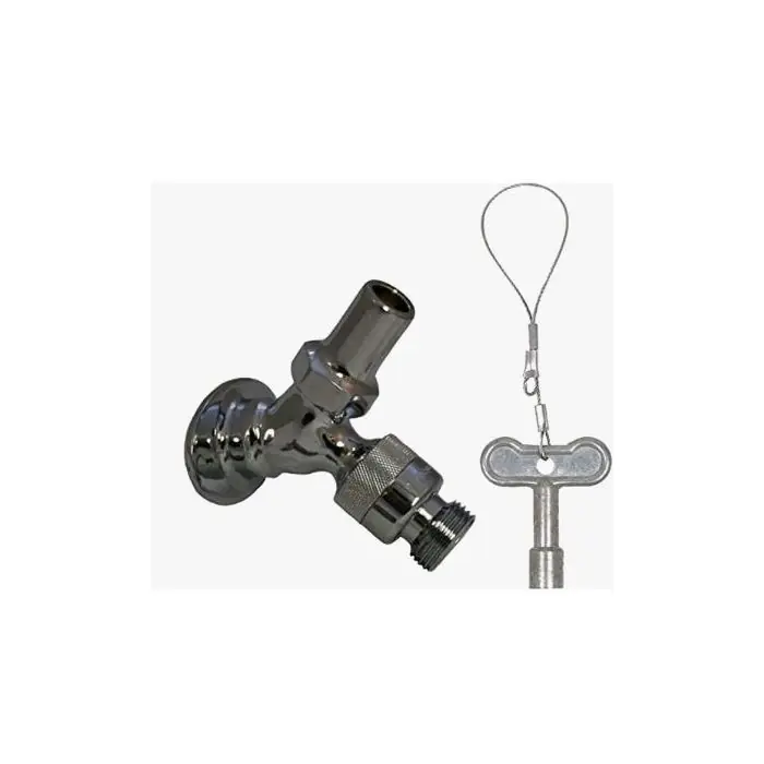 Prier C-255CP.75 Loose Key Anti-Siphon Angle Sill Faucet with 3/4-Inch FPT, Polished Chrome Plated