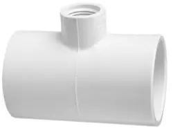 Westlake Pipe & Fittings 402131 Reducing Tee, 1 x 1 x 3/4 in, Socket x Socket x FNPT, SCH 40/STD, PVC