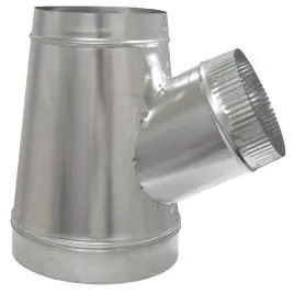Cody 800975 Leg Crimp Wye, 9 x 7 x 5 in, Crimp x Hemmed, Galvanized Steel