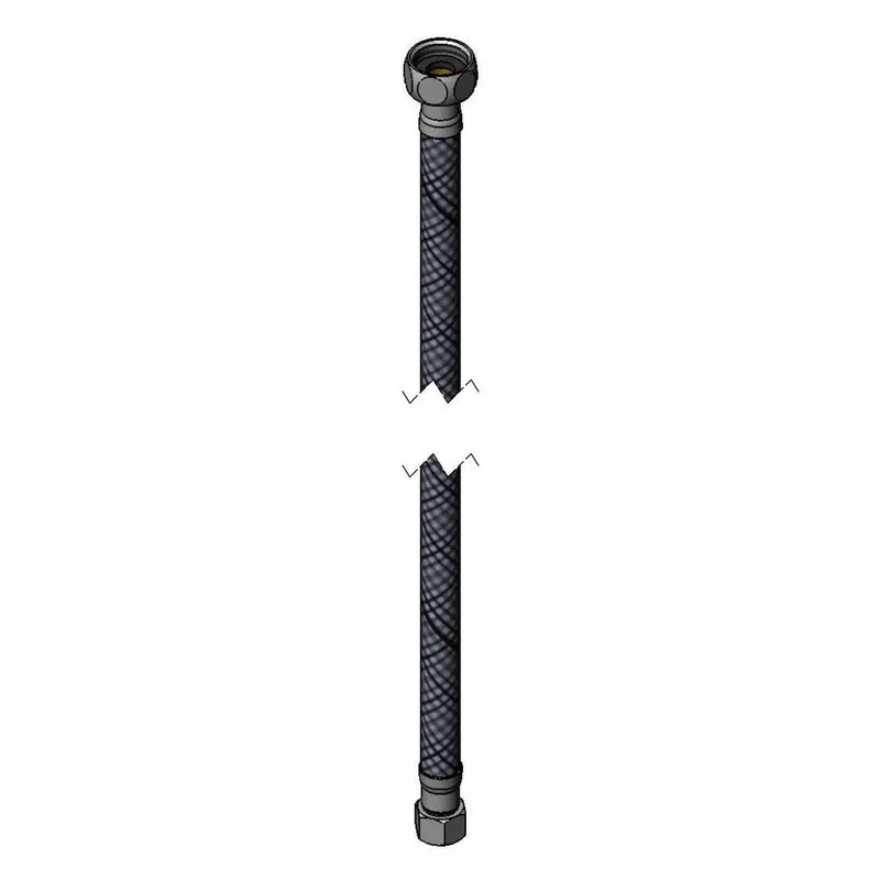 T&S Brass 017420-45 Flex Supply Hose, 3/8 Compression (9/16-24UN) Female x 1/2 NPSM Female, 24 Length
